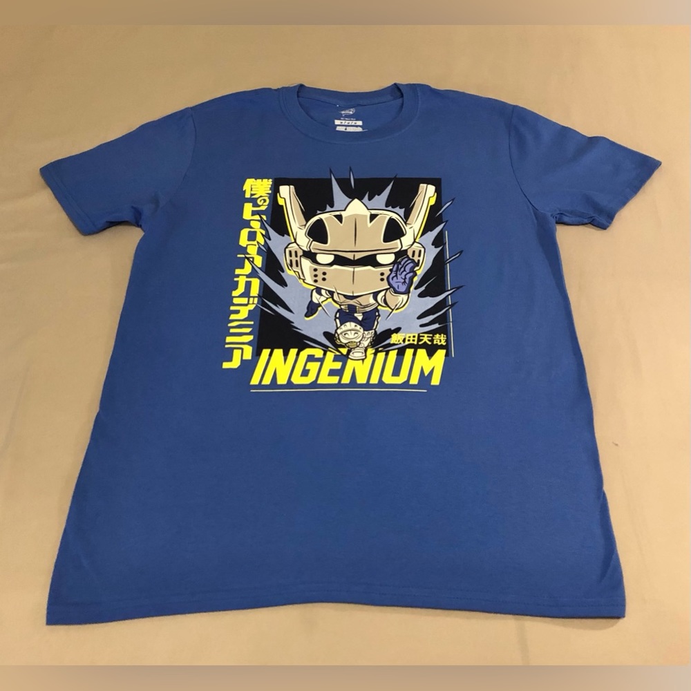 Funko Pop Tees My Hero Academia Tenya Ingenium Graphic Blue T-Shirt Size…